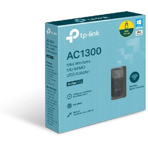 Adaptateur - Antenne Wifi - 3g TP-Link Clé WiFi Puissante AC1300 Mbps. adaptateur USB wifi. dongle wifi. USB 3.0. MU-MIMO. Archer T3U