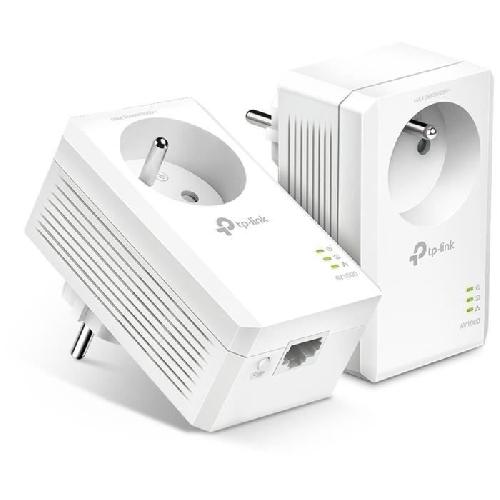 Courant Porteur - Cpl TP-Link TL-PA7017P KIT-FR- CPL 1000Mbps. Prise CPL avec 1 Port Gigabit et Prise Integree. Boitier CPL Kit de 2