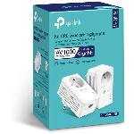Courant Porteur - Cpl TP-Link TL-PA7017P KIT-FR- CPL 1000Mbps. Prise CPL avec 1 Port Gigabit et Prise Integree. Boitier CPL Kit de 2