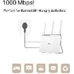 Courant Porteur - Cpl TP-Link TL-PA7017P KIT-FR- CPL 1000Mbps. Prise CPL avec 1 Port Gigabit et Prise Integree. Boitier CPL Kit de 2