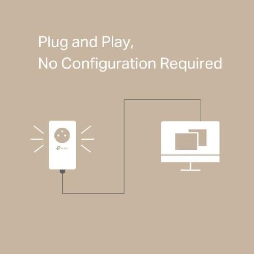 Courant Porteur - Cpl TP-Link TL-PA7017P KIT-FR- CPL 1000Mbps. Prise CPL avec 1 Port Gigabit et Prise Integree. Boitier CPL Kit de 2