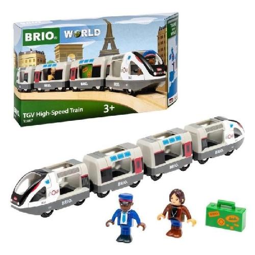 Circuit Miniature Train TGV INOUI SNCF - BRIO - Circuit en bois - des 3 ans - 36087