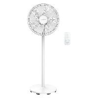 Traitement De L Air OCEANIC Ventilateur de pied digital - 50 W - O 40 cm - 3 vitesses - Oscillant - Inclinable - Blanc