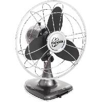 Traitement De L Air REDWOOD - Ventilateur a poser O30cm 30W retro indus anthracite et chrome