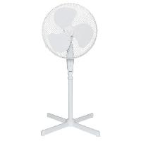 Traitement De L Air Ventilateur sur pied OCEANIC - 45W - Diametre 40 cm - Hauteur reglable - Oscillation - Blanc