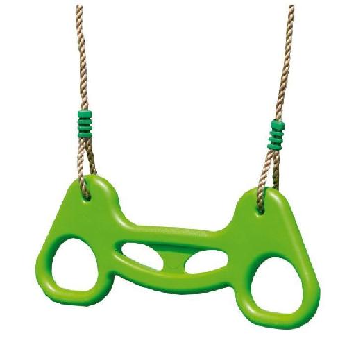 Agres De Balancoire - Ages De Portique Trapeze anneaux - TRIGANO - Réglable - Plastique soufflé Colori Vert - Pour portique 1.90 a 2.50m