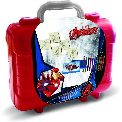 Jeu De Tampon Travel Set - MULTIPRINT - 42153 - 5 tampons Ironman. 10 crayons