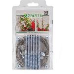 Treille - Treillis Treillis métallique - NATURE - Kit de palissage pour plantes grimpantes - fil de fer galvanisé Ø1.8 mm x 10 m