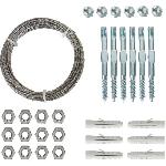 Treille - Treillis Treillis métallique - NATURE - Kit de palissage pour plantes grimpantes - fil de fer galvanisé Ø1.8 mm x 10 m