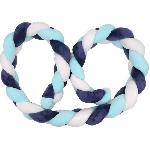 Tour De Lit Bebe Tresse de décoration BABYCALIN - Coussin - Velours - 200 cm - Bleu - BABYCALIN
