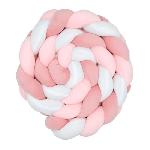 Tour De Lit Bebe Tresse de decoration BABYCALIN - Coussin - Velours - 200 cm - Rose - BABYCALIN