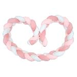 Tour De Lit Bebe Tresse de decoration BABYCALIN - Coussin - Velours - 200 cm - Rose - BABYCALIN