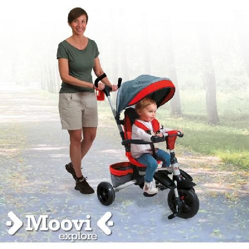Tricycle Pour  Enfant Tricycle évolutif pliable MONDO On & Go Moovi Explore - Rouge