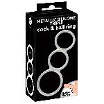 Anneaux et cockrings Triple anneau en silicone metallise