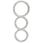 Anneaux et cockrings Triple anneau en silicone metallise