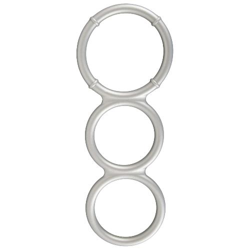 Anneaux et cockrings Triple anneau en silicone metallise