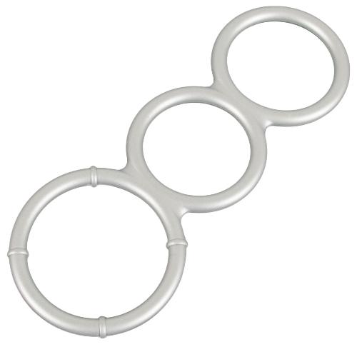 Anneaux et cockrings Triple anneau en silicone metallise