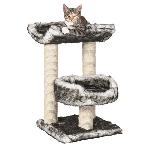 TRIXIE Arbre a chat ISABA - 62 cm - Noir/Blanc - Peluche et sisal naturel