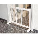 TRIXIE Barriere de securite - 65-108x61x31 cm - Blanc - Pour chien