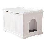 TRIXIE Maison de toilette - 75 x 51 x 53 cm - Blanc - Pour chat