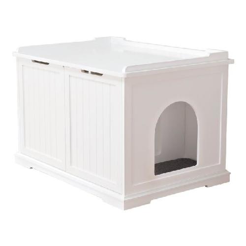 Bac A Litiere TRIXIE Maison de toilette - 75 x 51 x 53 cm - Blanc - Pour chat