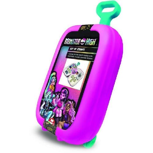 Jeu De Tampon Trolley - MULTIPRINT - 64869 - 7 tampons Monster High. 5 crayons. 18 feutres