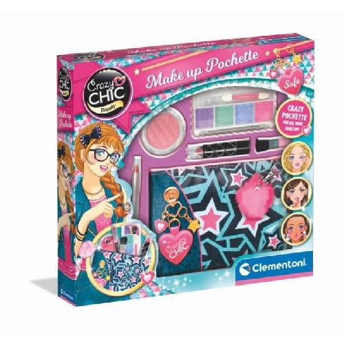 Jeu De Creation Maquillage Trousse de Maquillage Lavable en Tissu pour Enfant - Clementoni Crazy Chic - Contient 5 Produits de Maquillage