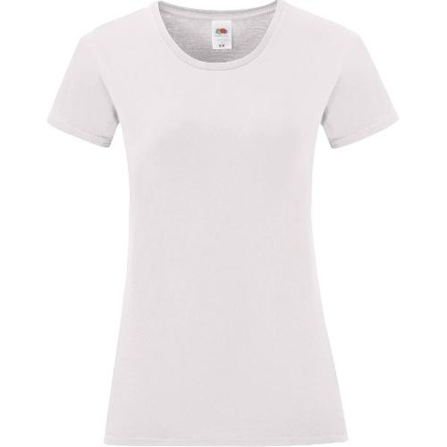 T-shirt Tshirt Femme Taille M - Iconic Fruit Of The Loom - Blanc