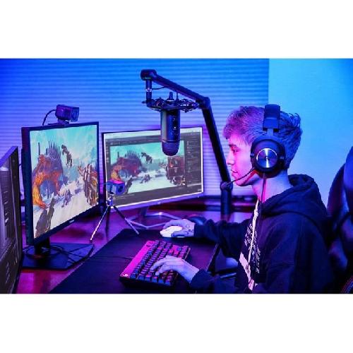 Microphone Pc Tubulaire Bras Articule - LOGITECH G - Blue Compass - Streaming - Pour Microphone - Noir