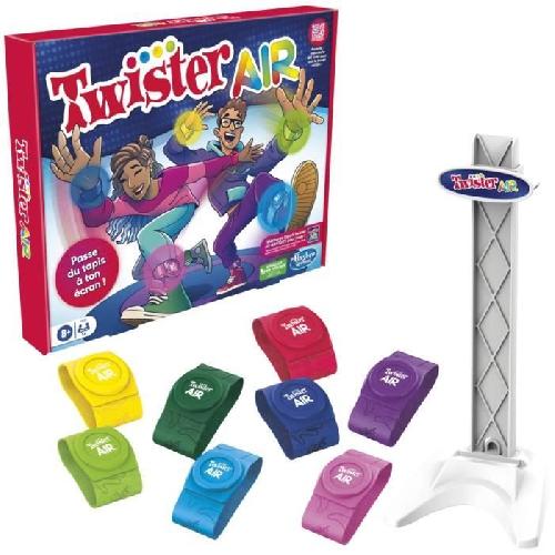 Jeu De Societe - Jeu De Plateau Twister Air. jeu Twister avec appli RA. se connecte aux smartphones et tablettes. jeux actifs de groupe. des 8 ans