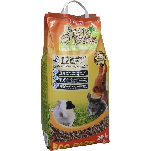 Litiere Vegetale - Fibre - Paille - Chanvre - Copeaux - Cellulose - Mais TYROL Litiere Prop'O Bois - Rongeurs - 20 L