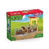 Univers Miniature - Habitation Miniature - Garage Miniature Box avec Poney Icelandais - Extension Ferme Educative. Coffret schleich avec 1 box et 1 figurine poney. pour enfants des 3 ans -