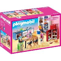 Univers Miniature - Habitation Miniature - Garage Miniature PLAYMOBIL 70206 Cuisine familiale. Dollhouse La Maison Traditionnelle. 129 pieces. des 4 ans