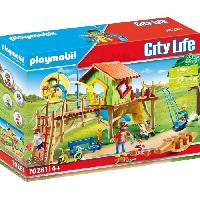 Univers Miniature - Habitation Miniature - Garage Miniature PLAYMOBIL - 70281 - Parc de jeux et enfants - City Life - Multicolore - Plastique
