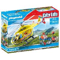 Univers Miniature - Habitation Miniature - Garage Miniature PLAYMOBIL - 71203 - City Action Les Secouristes - Hélicoptere de secours - Figurine - Bleu - Allemagne