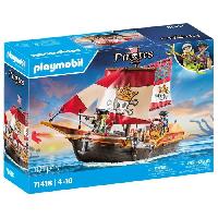 Univers Miniature - Habitation Miniature - Garage Miniature PLAYMOBIL 71418 Chaloupe des pirates. Les pirates. Avec personnages. canons. Des 4 ans