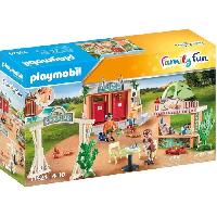 Univers Miniature - Habitation Miniature - Garage Miniature PLAYMOBIL 71424 Camping. Univers du Camping. avec une douche fonctionnelle et des accessoires. 100 pieces .Des 4 ans