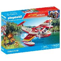 Univers Miniature - Habitation Miniature - Garage Miniature PLAYMOBIL 71463 Hydravion avec pompier - Action Heroes - Les pompiers - Des 4 ans