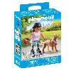 Univers Miniature - Habitation Miniature - Garage Miniature PLAYMOBIL 71739 Jeune fille rolleuse avec Retriever