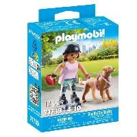 Univers Miniature - Habitation Miniature - Garage Miniature PLAYMOBIL 71739 Jeune fille rolleuse avec Retriever