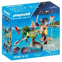 Univers Miniature - Habitation Miniature - Garage Miniature PLAYMOBIL 71795 Pirate avec arbalete et poissons a viser