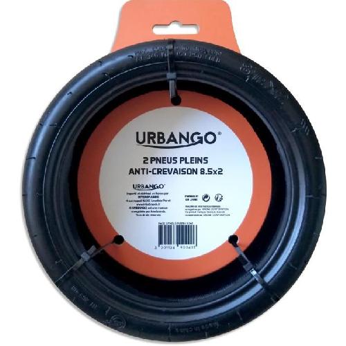 Pneus URBANGO Lot 2 pneus plein - Haute qualite - Anti-Crevaison - Compatible XIAOMI MIJA-M365