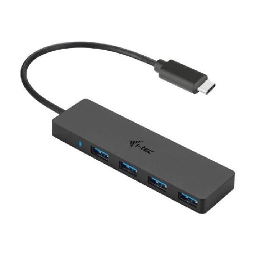 Hub USB-C HUB I-TEC avec 4 Ports USB 3.0 avec Câble Intégré 20cm