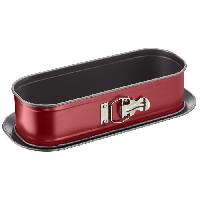 Ustensiles Patisserie TEFAL Delibake Moule a charniere 30 x 11 cm. Acier carbone. Démoulage facile. Rouge J1640314