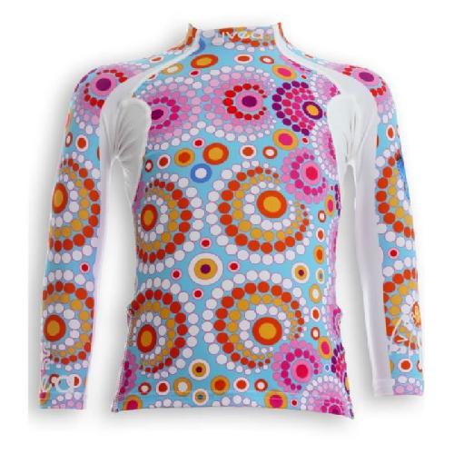 UVEA Teeshirt rashguard anti UV 80+ maillot manches longues INDIANA - Taille 2-4 ans - Couleur galet