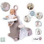 Vetement - Accessoire Poupon Valise Nurserie 3 en 1 - Baby Nurse - Pour Poupons jusqu'a 42cm - Beige/Rose/Blanc