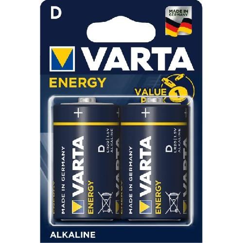 Piles VARTA Pack de 2 piles alcalines Energy D -LR20-
