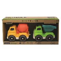 Vehicule Miniature Assemble - Engin Terrestre Miniature Assemble Pack de véhicules de chantiers en fibres de blé. recyclable et biodégradable