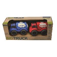 Vehicule Miniature Assemble - Engin Terrestre Miniature Assemble Petites Voitures - LEXIBOOK - Mini police+camion pompier - Rouge et bleu - Extérieur - Bébé