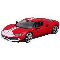 Vehicule Miniature Assemble - Engin Terrestre Miniature Assemble Voiture 1-18 Ferrari 296 Gtb - Rouge Et Blanche